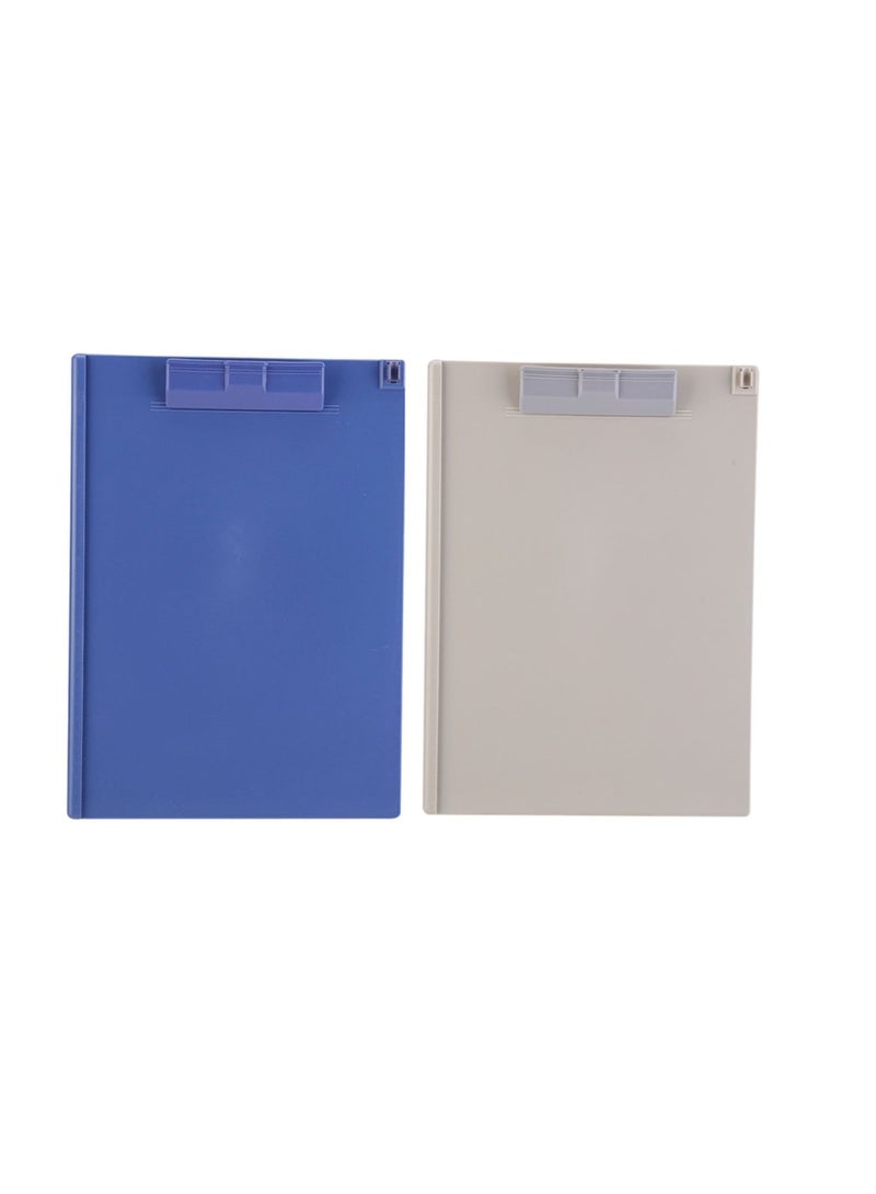 Deli 2 pcs A4 Size Clip Board grey/blue Colour - Image 1