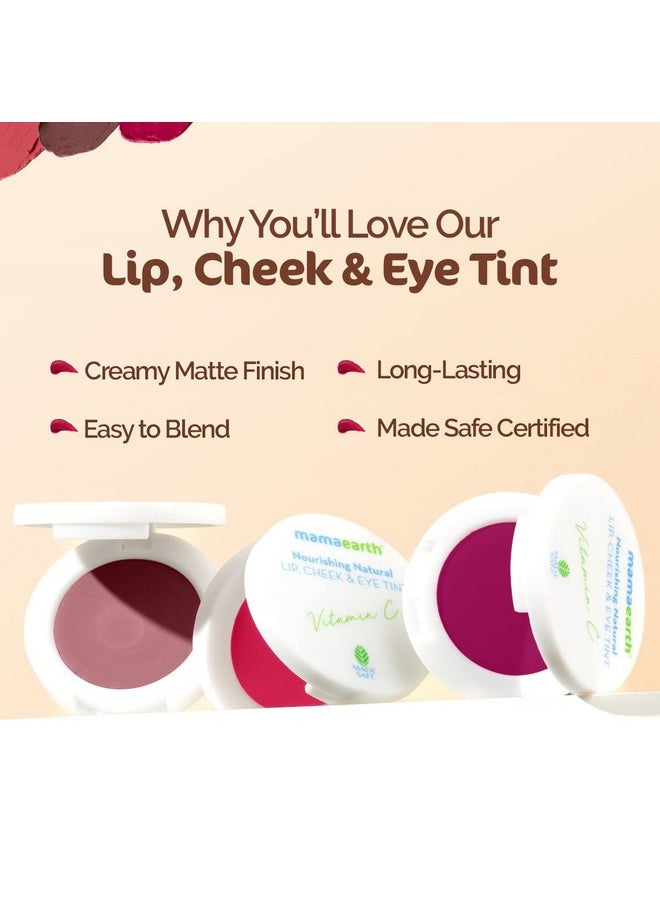 Mamaearth Nourishing Natural Lip Cheek & Eye Tint With Vitamin C & Beetroot 01 Beet Red 4 G  - Image 2