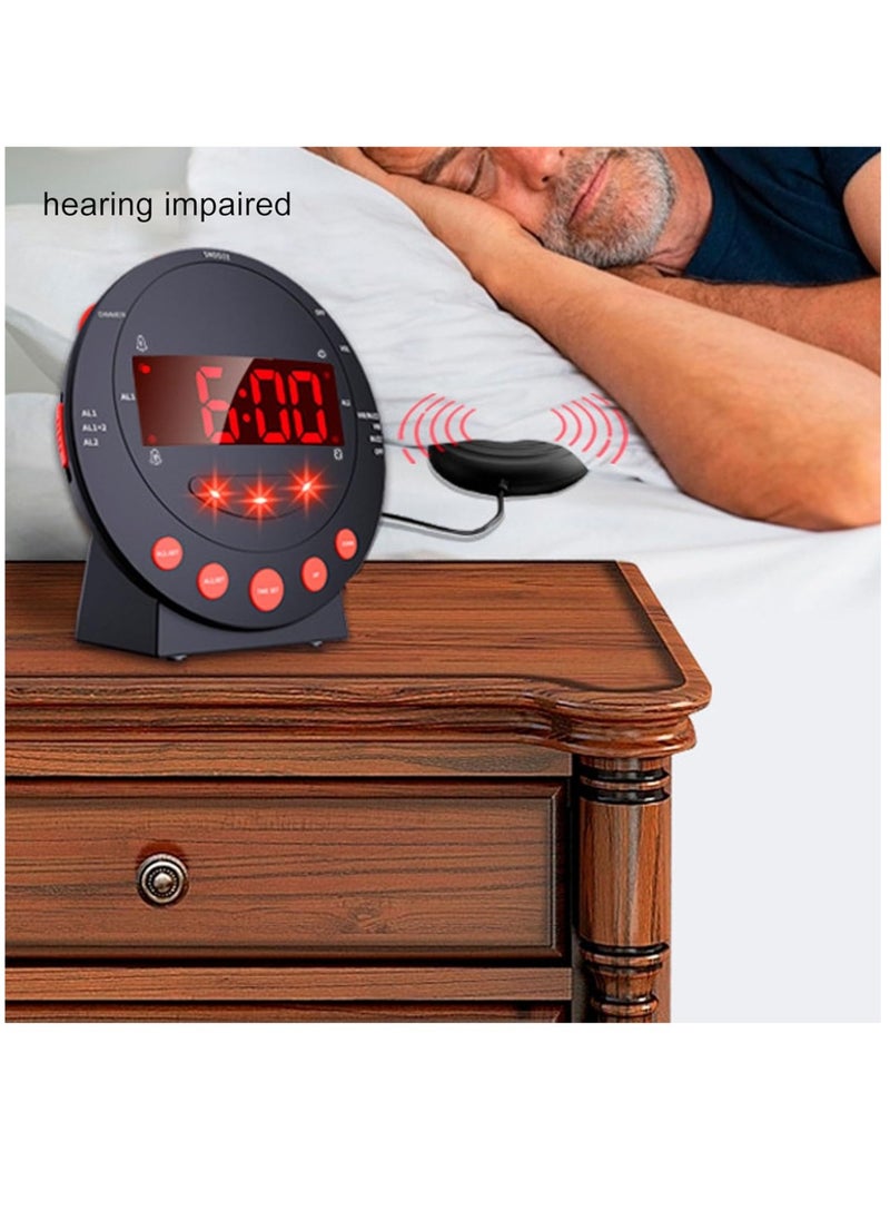 Loud Alarm Clock with Bed Shaker Vibrating Alarm Clock with Flash Light Brightness Adjustable Snooze Dual Alarm Setting USB Charger Port LED Digital Display12H/24H - pzsku/ZFE9FAE1EA3C361AF7969Z/45/_/1714388575/d34eb468-2695-49ae-b05c-952dee05c08d