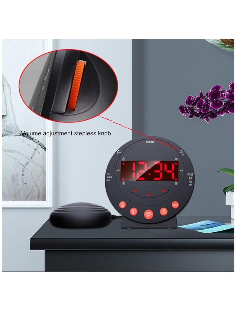 Loud Alarm Clock with Bed Shaker Vibrating Alarm Clock with Flash Light Brightness Adjustable Snooze Dual Alarm Setting USB Charger Port LED Digital Display12H/24H - pzsku/ZFE9FAE1EA3C361AF7969Z/45/_/1714601175/1e83ec41-5e34-4635-9743-b8199c500e4c