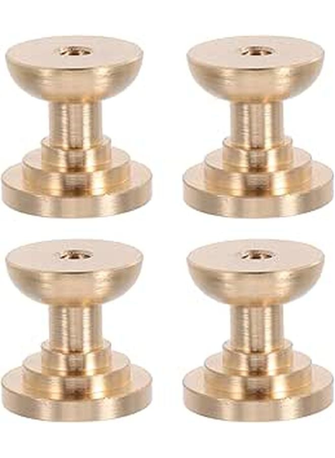 Brass Crystal Cabinet Knobs 17mm Diameter 16 5mm Height 4 Pack Drawer Pulls - Image 1