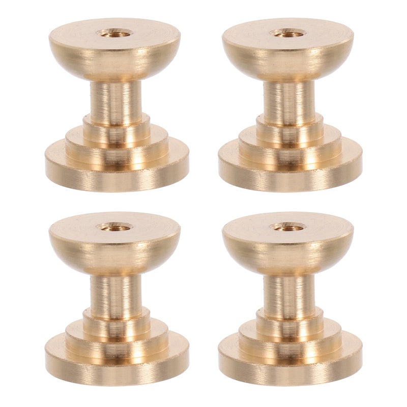 Brass Crystal Cabinet Knobs 17mm Diameter 16 5mm Height 4 Pack Drawer Pulls - Image 2