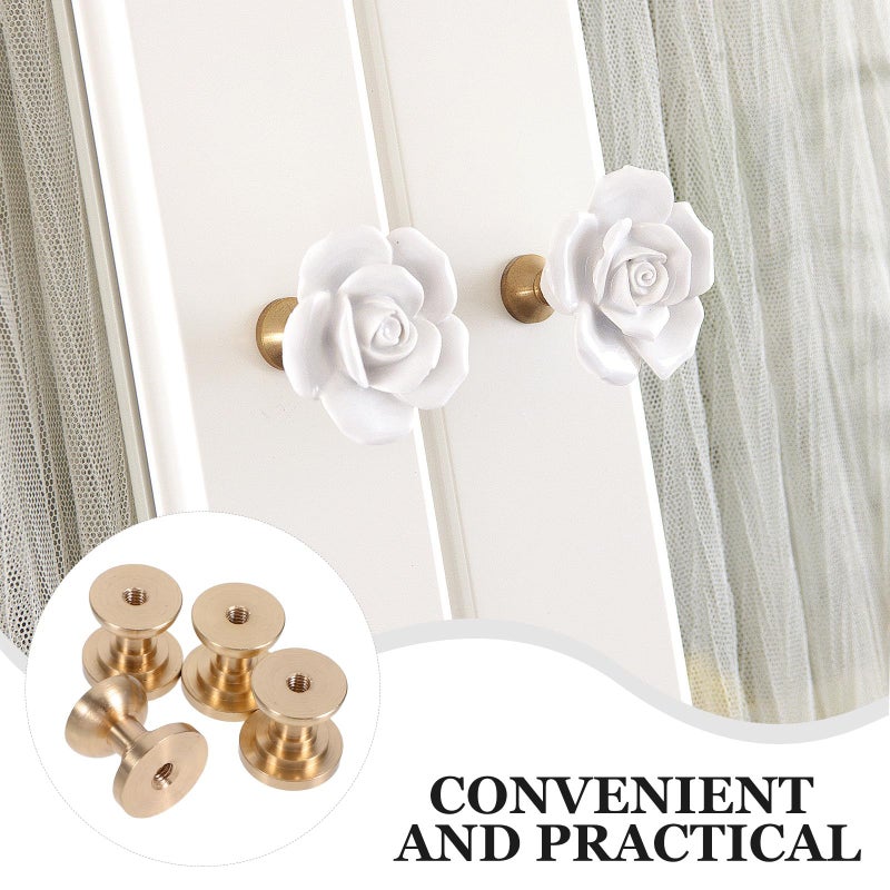 Brass Crystal Cabinet Knobs 17mm Diameter 16 5mm Height 4 Pack Drawer Pulls - Image 4
