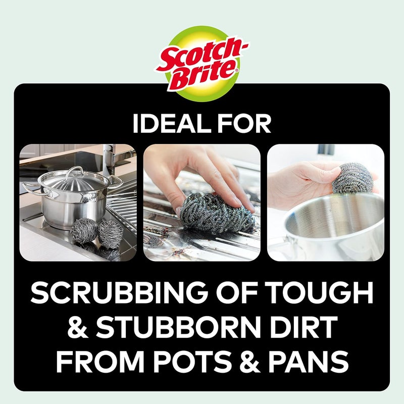 Scotch Brite Scotch-Brite Stainless Steel Scrubber Value Pack - Image 5