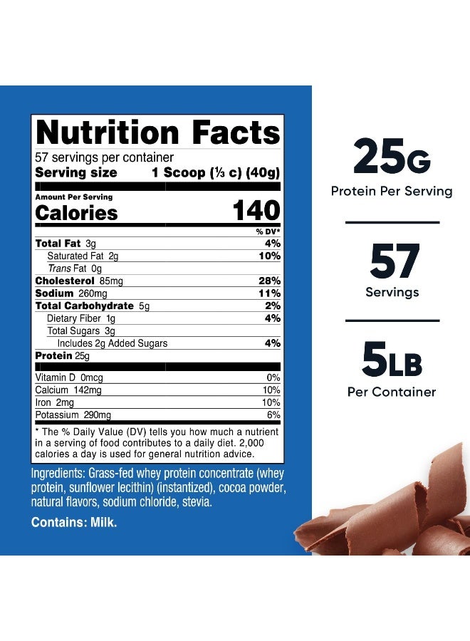 Nutricost Grass-Fed Whey Protein Concentrate - Undenatured, Non-Gmo, Gluten Free, Natural Flavors - Image 2