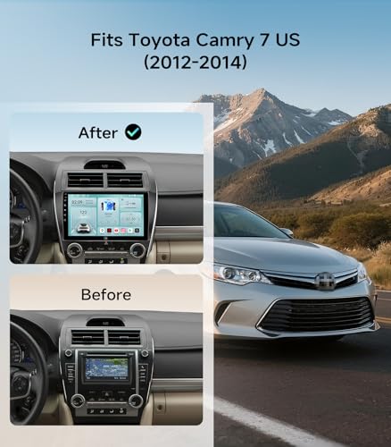 AINAVIGO 10.2" Car Stereo Radio for Toyota Camry 2012 2013 2014 - Wireless CarPlay Android Auto | 5G WiFi GPS Navigation | IPS HD Touchscreen | Bluetooth/FM/SWC | Plug & Play with 1080P Backup Camera - Image 2
