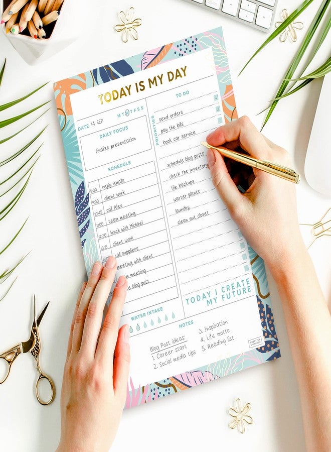 Sweetzer & Orange Today Is My Day Daily Planner Notepad. Undated Planner, Daily Agenda, Focus, and To Do List Pad with Checklist. 52 Day Organizer Calendar Pages, 7x10 - Image 3