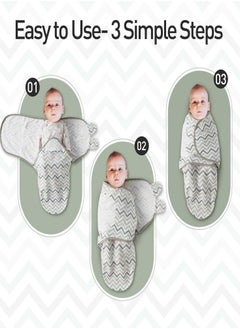 Oasisgalore Adjustable Baby Swaddle Wrap 0-3 Months Swaddle Sack 3 Pack Wrap Set Swaddle Blanket for Newborn Boys or Girls  - Image 3