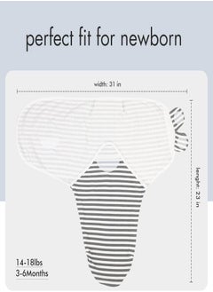 Oasisgalore Adjustable Baby Swaddle Wrap 0-3 Months Swaddle Sack 3 Pack Wrap Set Swaddle Blanket for Newborn Boys or Girls  - Image 4