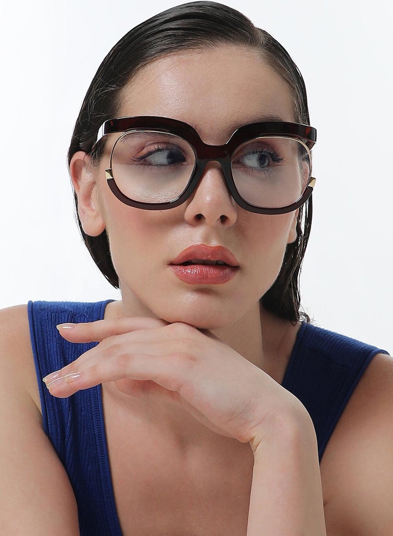 صوص هاوت نظارات شمسية فراشة معلقة - بني قهوة - Image 3