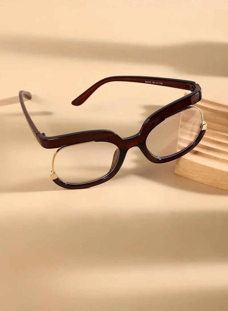 صوص هاوت نظارات شمسية فراشة معلقة - بني قهوة