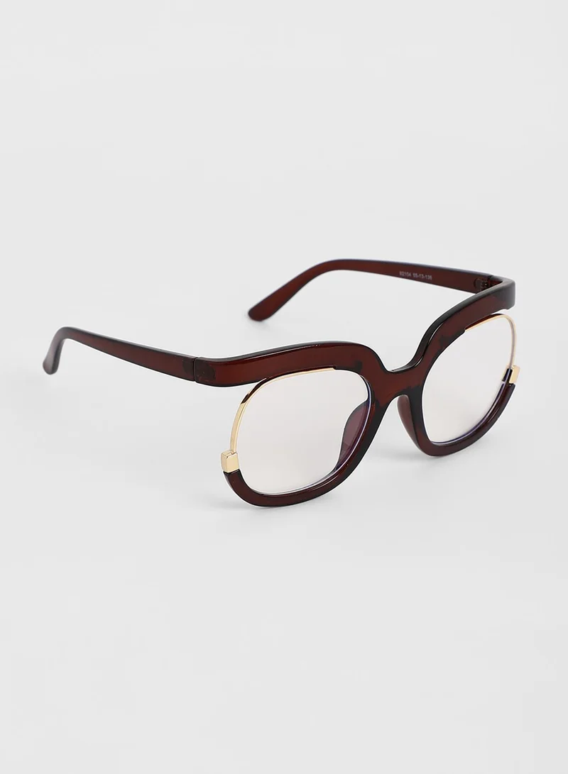 Haute Sauce  The Hanging Butterfly Sunglasses - Coffee Brown  | Best Price UAE