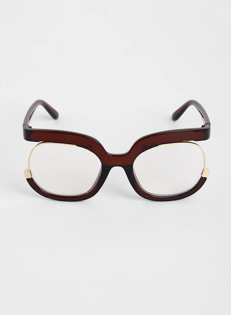 Haute Sauce  The Hanging Butterfly Sunglasses - Coffee Brown  | Best Price UAE