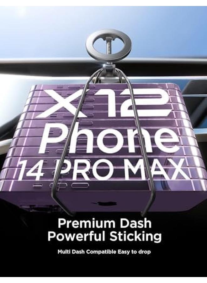 إيروريكس حامل هاتف مغناطيسي للسيارة قابل للطي، حامل هاتف للسيارة بدون استخدام اليدين، يدور 360 درجة، لجميع الهواتف، لهاتف Iphone Max Plus Mini - Image 2