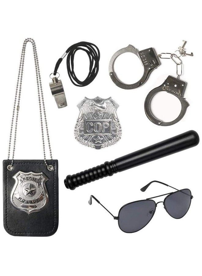 JOYIN 14 Pcs Police Pretend Play Toys Hat And Uniform Outfit For Halloween Dress