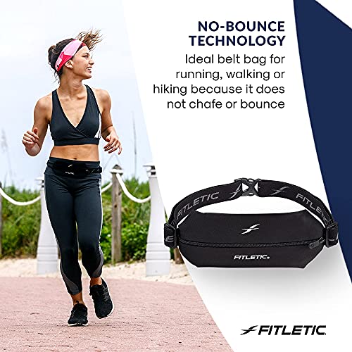 Fitletic Active Lifestyle Fanny Pack & Mini Sports Running Belt For Men & Women – Lightweight, Low Profile- Ultra-Soft Expandable Lycra Pouch - Fits All Phones – Inner Pocket - Image 2