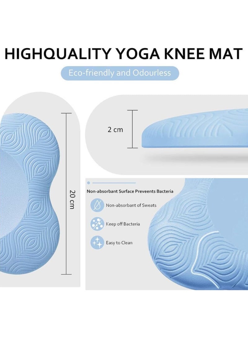 Cuken 2 Packs Yoga Knee Pad Cushion, Extra Thick for Knees, Elbows, Wrist Hands and Head, Foam Pilates Kneeling Pad, Yoga Knee Cushion, Thick Exercise Pads (Blue) - Image 2
