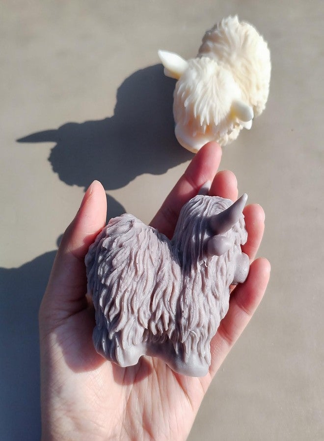 Wehous Highland Cow Silicone Molds, 3D Cow Resin Candle Soap Molds, Unique Animal Mold for Chocolate Fondant Cake Decorating, Keychain Jewelry Pendant Car Freshie Wall Hanging Mold Art Craft Decor - Image 5