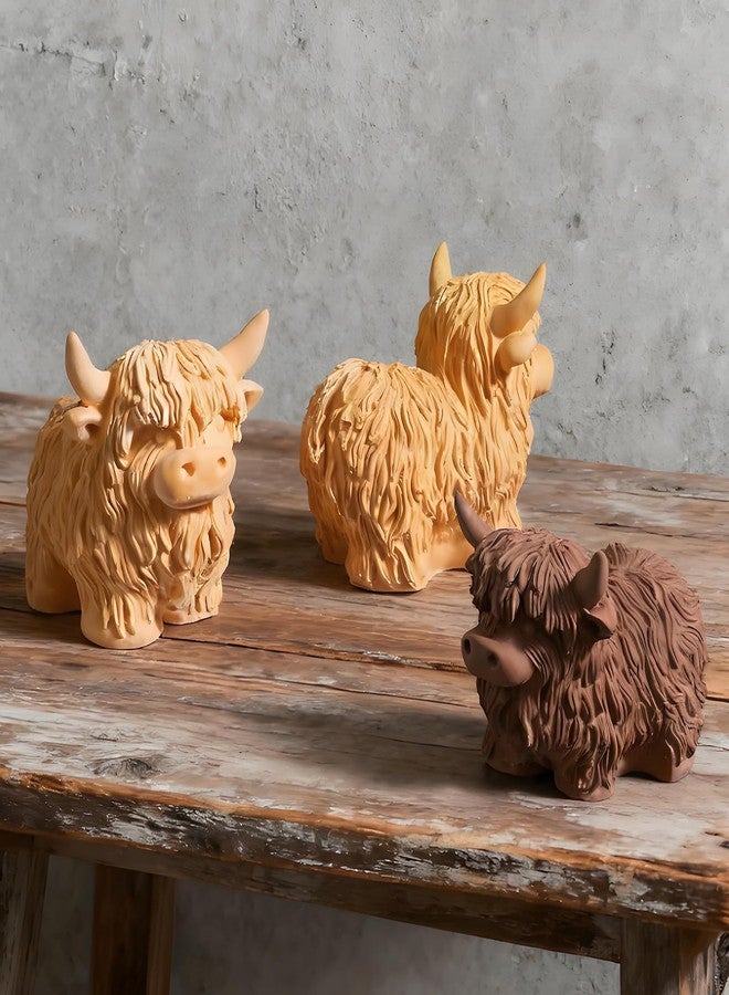 Wehous Highland Cow Silicone Molds, 3D Cow Resin Candle Soap Molds, Unique Animal Mold for Chocolate Fondant Cake Decorating, Keychain Jewelry Pendant Car Freshie Wall Hanging Mold Art Craft Decor - Image 4