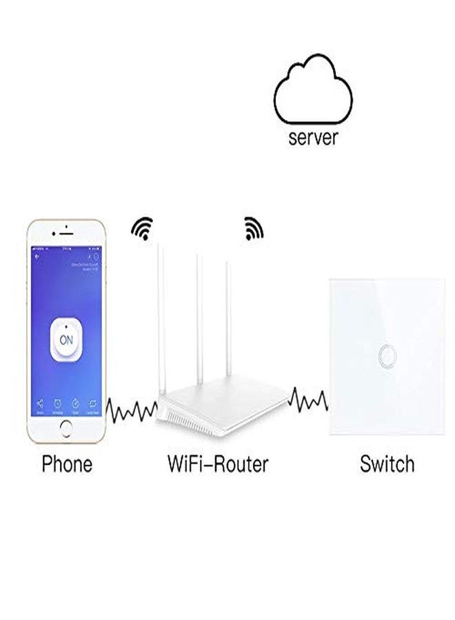 Protium Pro series Smart Touch Switch, with metal frame Compatible with Alexa, Google & smart Life app (3 Gang, White with silver frame) - Image 5
