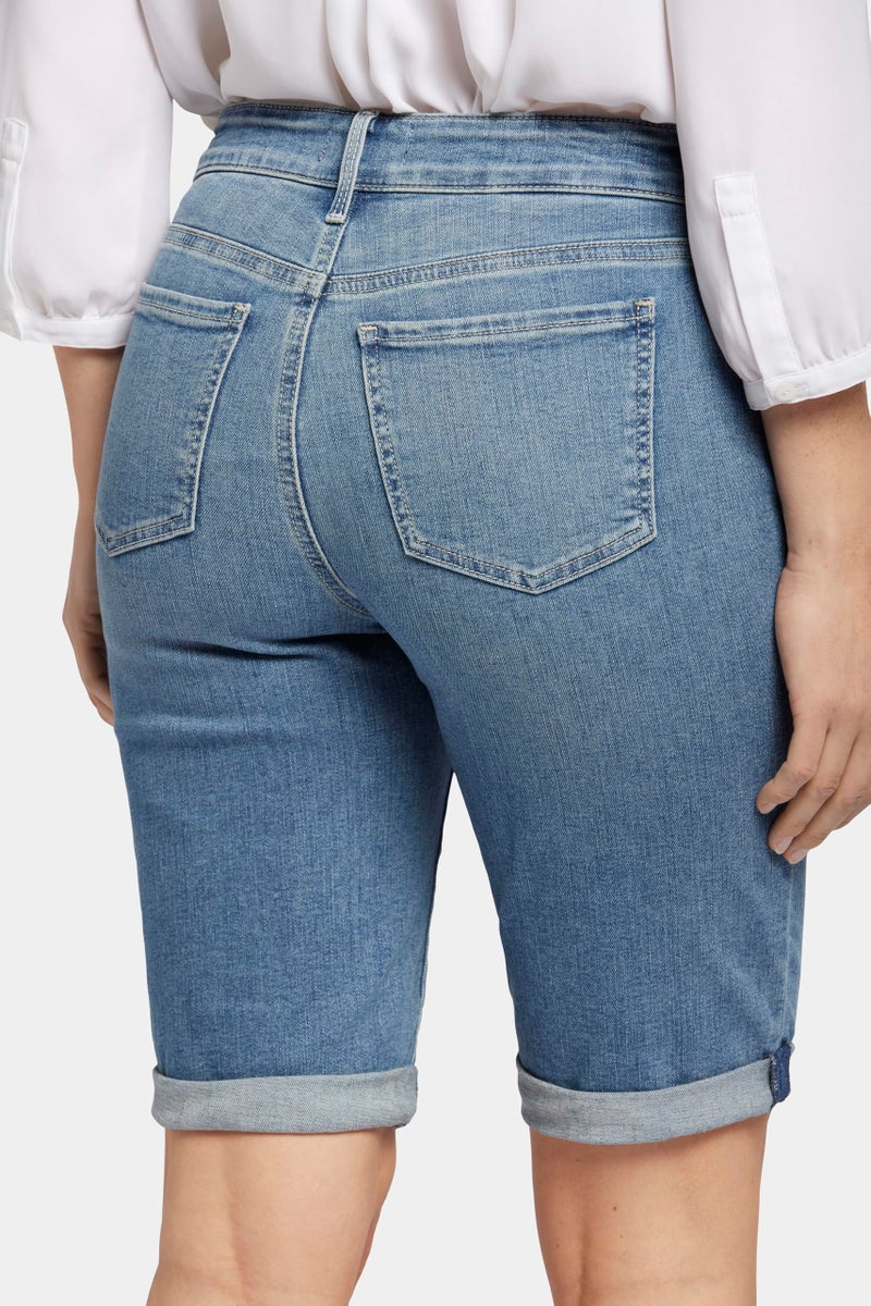 NYDJ womens Briella Roll Cuff Jean | Long Slimming Denim Shorts, Heyburn, 14 US - Image 2