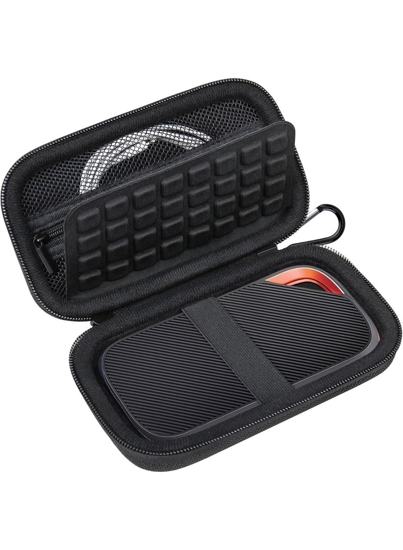 Lacdo Hard Carrying Case for SanDisk Extreme Pro with USB4 Portable SSD 2TB 4TB USB-C External Solid State Drive EVA Shockproof Water Repellent Protective Storage Travel Bag, Black - Image 1