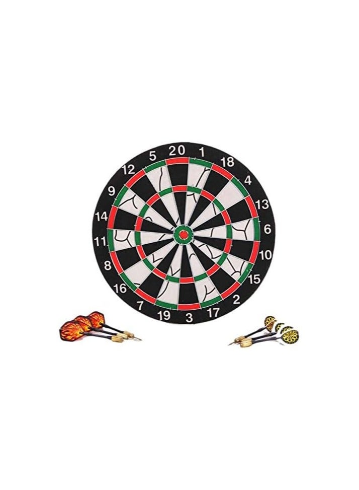 Mesuca Super-K 15-inch High-Class Dart Board with Pack of 6 Darts 
