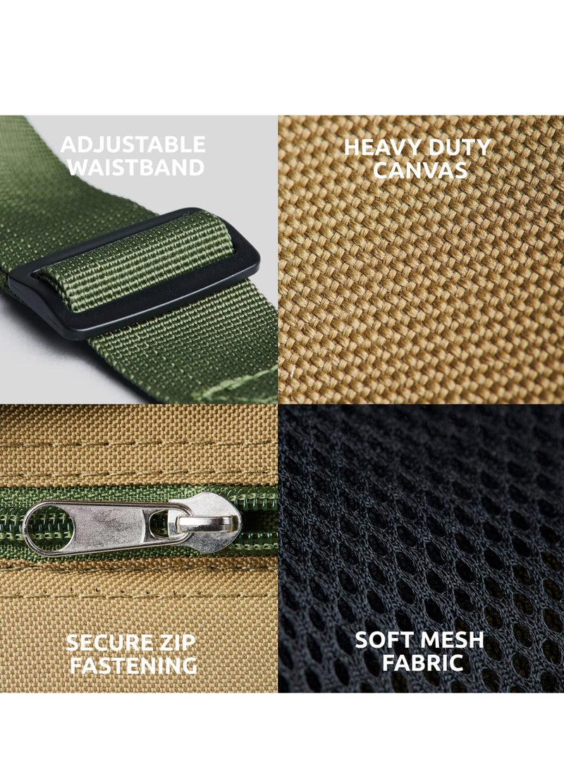 6 POCKET Tool Pouch Gardening Tools Belt Bag Portable Electrician's Tool Bag Adjustable Waist Tool Belt Pouch Single Side Tool Belt Pouch Canvas Construction for Carpenters Gardeners - Image 4