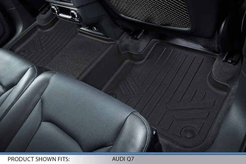 MAX LINER Custom Fit Floor Mats 2nd Row Black for 2017-2019 Audi Q7 / 2019-2020 Audi Q8 - Image 2