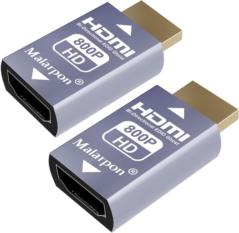 Malarpon Hdmi Edid Emulator Passthrough 3rd Generrtion Aluminum fit Headlesskeep The EDID of The Monitor Active Switches and Extenders 1280x800@59Hz 2P - Image 1