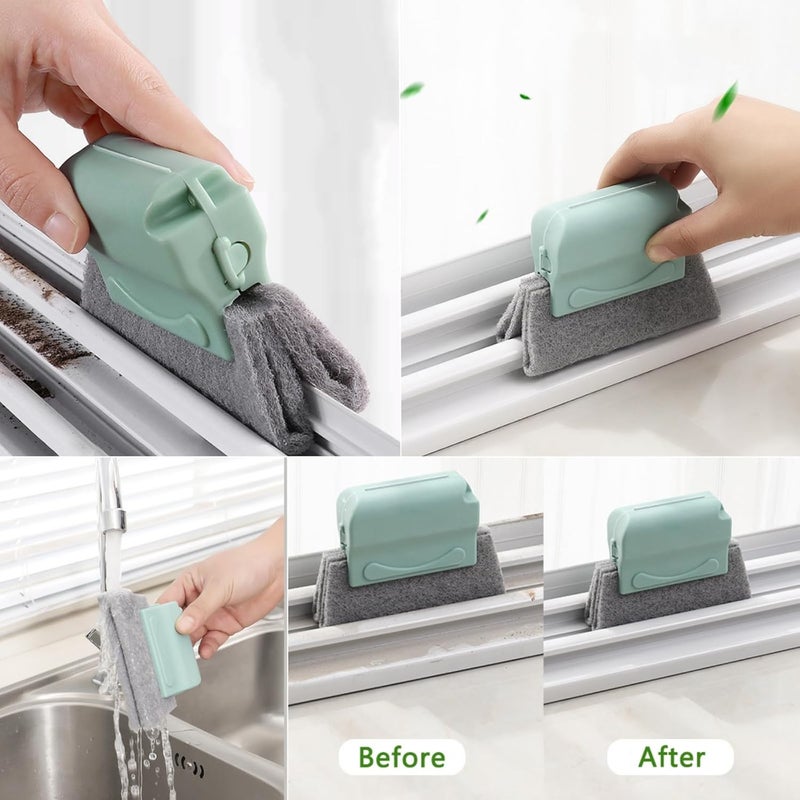 CRAFNEW 14Pcs Window Track Cleaning Tools, Deep Clean Groove Gap Cleaning Brush Kit for Window/Door Tracks, Sliding Doors, Tile Lines, AC Vents, Keyboards All-round unified build - Image 2