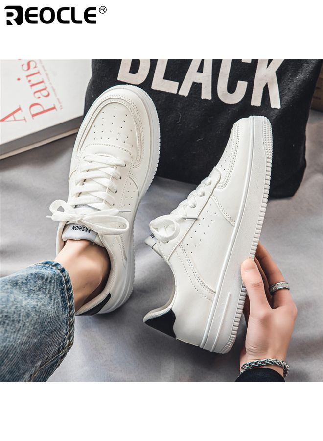 REOCLE Men's Low Top Breathable Sneakers with Summer Comfort Design Casual Sports Shoes with Versatile Style for Teen Student Wear - Image 1