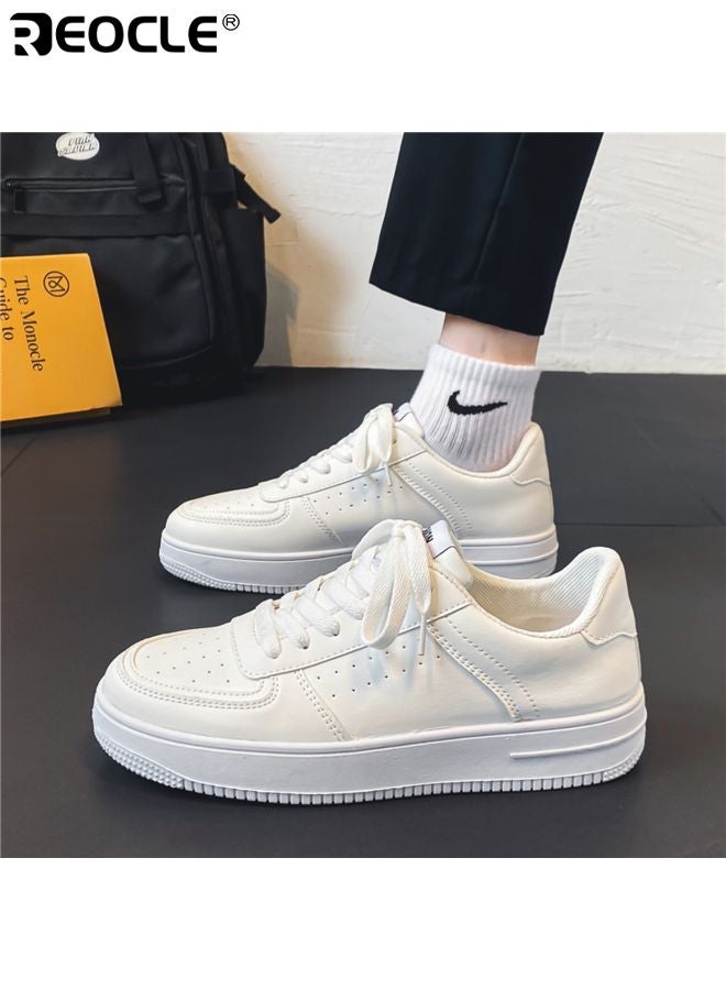 REOCLE Men's Low Top Breathable Sneakers with Summer Comfort Design Casual Sports Shoes with Versatile Style for Teen Student Wear - Image 4