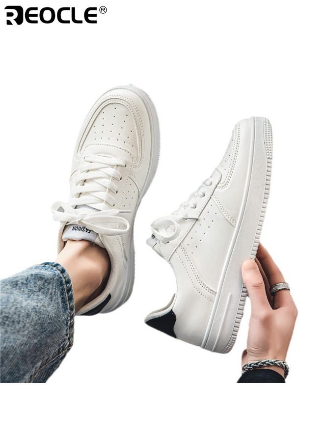 REOCLE Men's Low Top Breathable Sneakers with Summer Comfort Design Casual Sports Shoes with Versatile Style for Teen Student Wear - Image 2