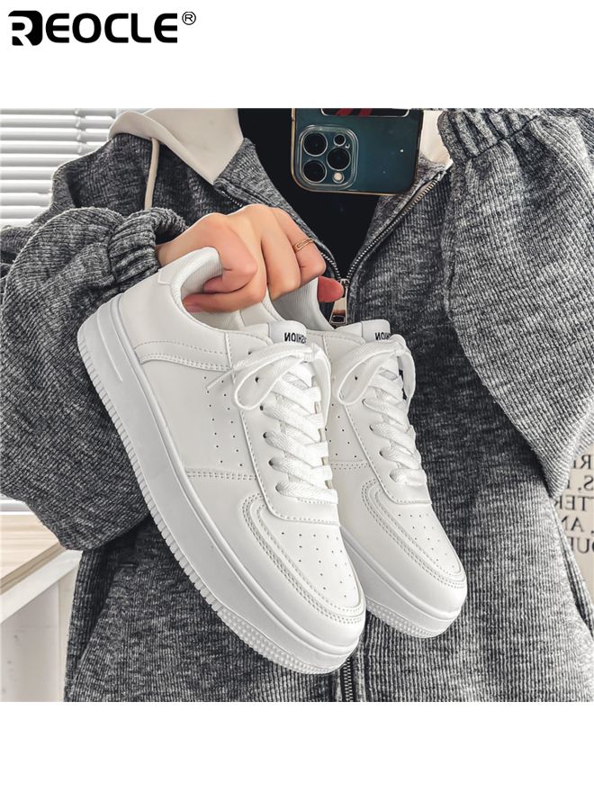 REOCLE Men's Low Top Breathable Sneakers with Summer Comfort Design Casual Sports Shoes with Versatile Style for Teen Student Wear - Image 3