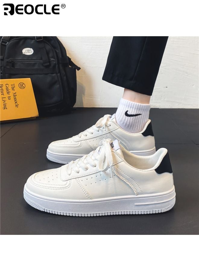 REOCLE Men's Low Top Breathable Sneakers with Summer Comfort Design Casual Sports Shoes with Versatile Style for Teen Student Wear - Image 5