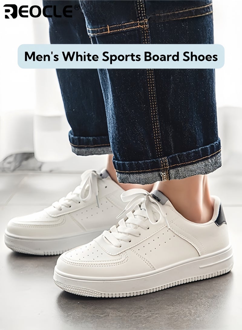 REOCLE Men's Low Top Breathable Sneakers with Summer Comfort Design Casual Sports Shoes with Versatile Style for Teen Student Wear - Image 1