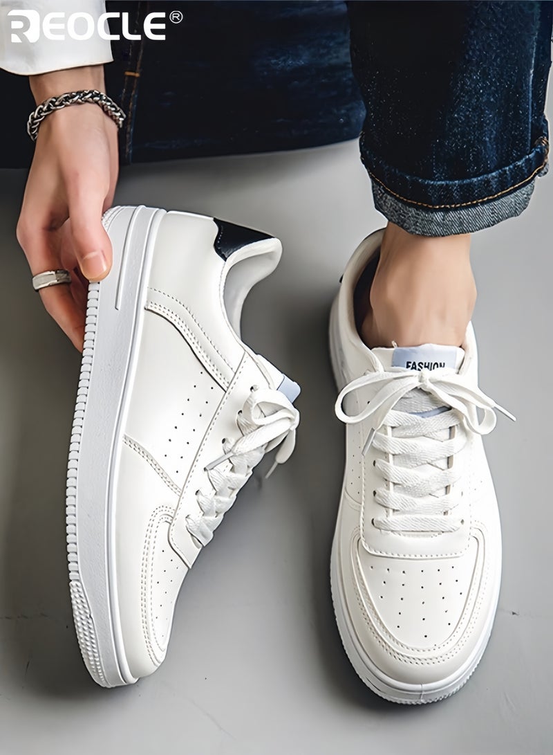 REOCLE Men's Low Top Breathable Sneakers with Summer Comfort Design Casual Sports Shoes with Versatile Style for Teen Student Wear - Image 2