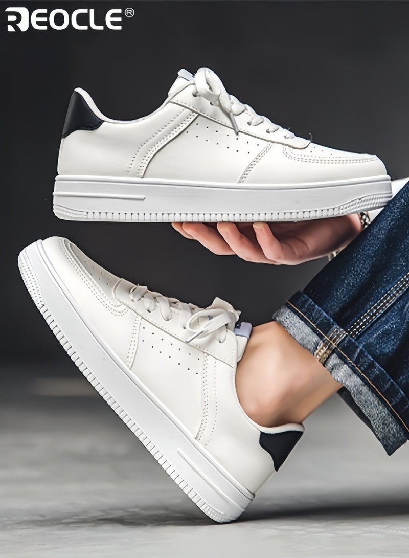 REOCLE Men's Low Top Breathable Sneakers with Summer Comfort Design Casual Sports Shoes with Versatile Style for Teen Student Wear - Image 3