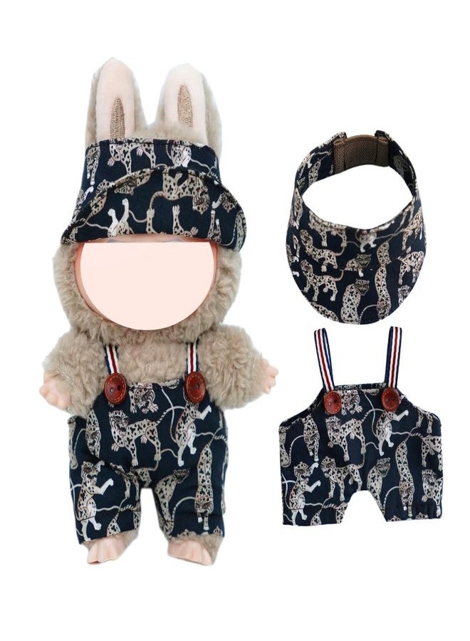TAILORMAP 2-Piece Clothes for Labubu (NO Doll), Handmade Liberty Fabric Dress and Bow Set for 17CM Dolls, Cute Outfit Accessories (Cheetah) - Image 2