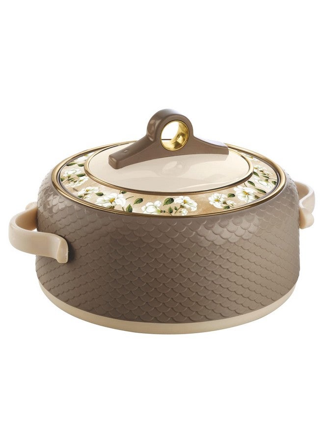 Nayasa Coral Insulated Inner Stainless Steel Casserole Set of 3 (1000ml, 1500ml, 2000ml) - Dark Brown - Image 2