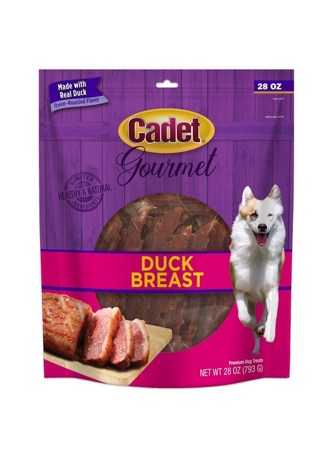 Cadet Cadet Gourmet Duck Breast Jerky Dog Treats, Healthy, Long-Lasting High-Protein Training Treats for Small & Large Dogs, 28 oz.  - Image 1