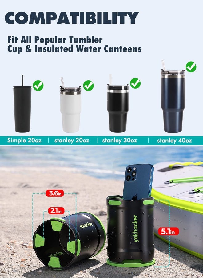 YAKHACKER SUP Paddle Board Cup Holder with Rubber Tab - Multi-Functional and Anti-toppling Cup Holder, Drinks Holder, Inflatable Paddle Board Accessories, Includes Action Mount - Image 3