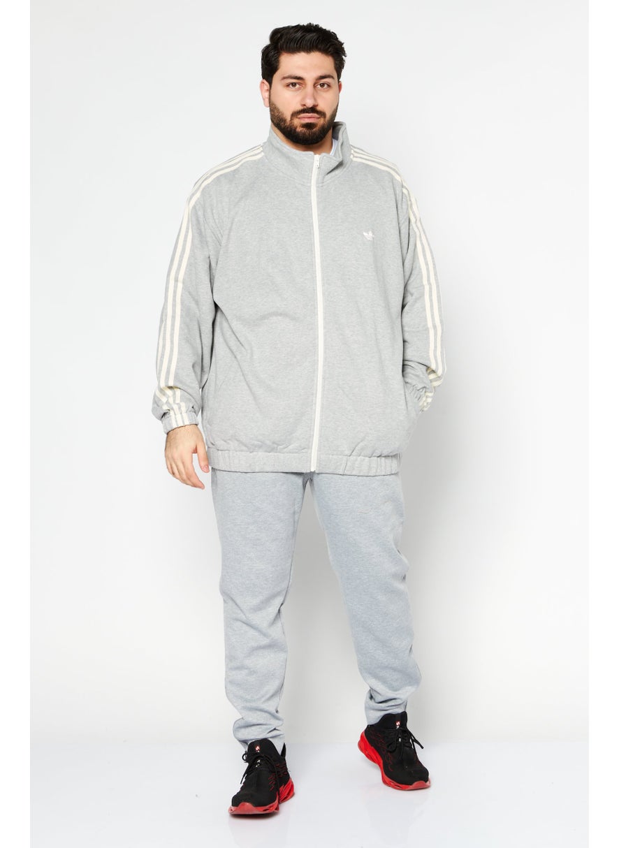 adidas Originals Men Sportswear Fit Full Zip Sweatshirt, Grey  - Image 2