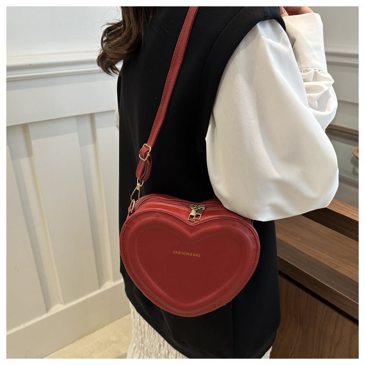 Fresh Style Bag Women'S Love Bag Trendy Women'S Bag Heart Shaped Shoulder Crossbody Bag Girl'S Cute Mini Bag - Image 4