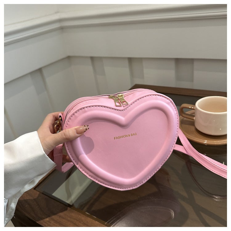 Fresh Style Bag Women'S Love Bag Trendy Women'S Bag Heart Shaped Shoulder Crossbody Bag Girl'S Cute Mini Bag - Image 2