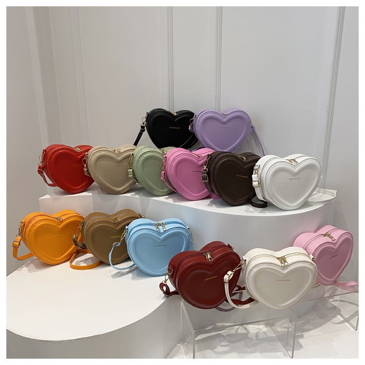 Fresh Style Bag Women'S Love Bag Trendy Women'S Bag Heart Shaped Shoulder Crossbody Bag Girl'S Cute Mini Bag - Image 5