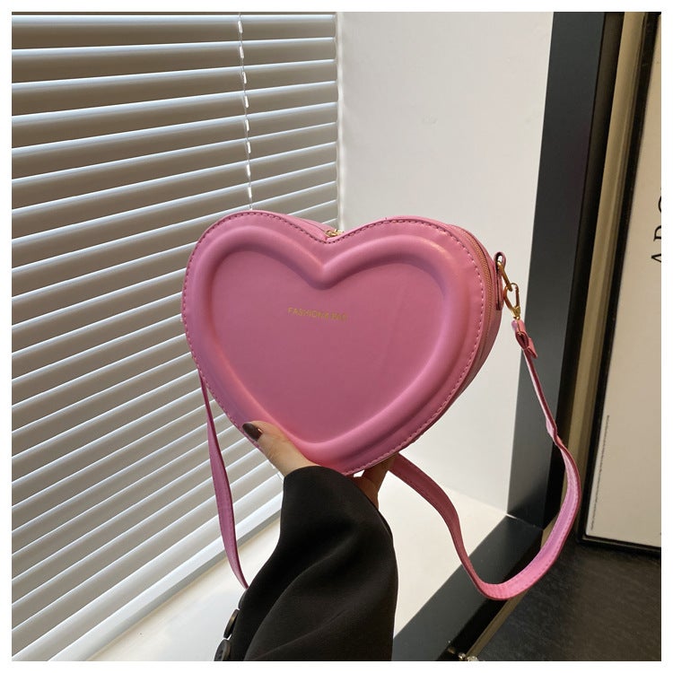 Fresh Style Bag Women'S Love Bag Trendy Women'S Bag Heart Shaped Shoulder Crossbody Bag Girl'S Cute Mini Bag - Image 1