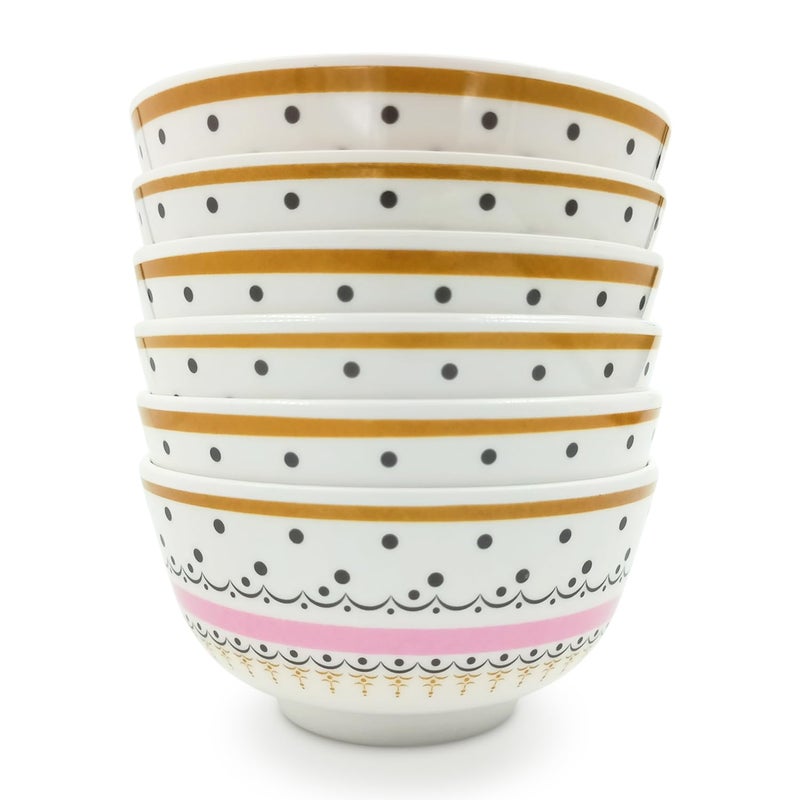 Superware | Pure Melamine | Katori Set - Diamond 3.5” (6 nos.) | Stain Free, Glazed Finish - Image 1