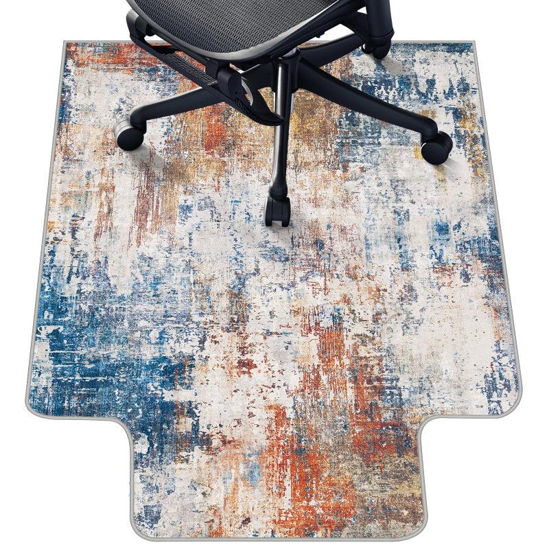 Lreedy Office Chair Mat for Hardwood Floor & Tile Floor,36"X 48" Heavy Duty Desk Chair Mat for Hard Floors, Under Desk Rug for Rolling Computer Chair,Anti Slip,Low Pile Carpet Protector-Convex Multii - Image 1